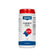 Canina Canizeck Plus Hunde-Tablettenflasche mit rotem Deckel, STOP-Zeichen und Hundesilhouette; Aufschrift 'CANIZECK PLUS TABLETTEN' und 'MIT CISTUS INCANUS'.