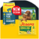 Josera Tierfutterbeutel für Welpen und Familienhunde mit Lachs & Reis, neuem Design und deutschen Qualitätskennzeichnungen.
