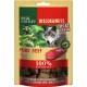 Package of Real Nature Wilderness Pure Beef meat snack for pets, featuring a wolf image, "100% Rind - Bœuf - Beef" text, and natural ingredients.