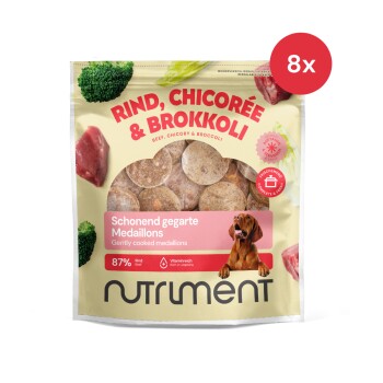 Schonend gegarte Medaillons Rind, Chicorée & Brokkoli 8x800 g