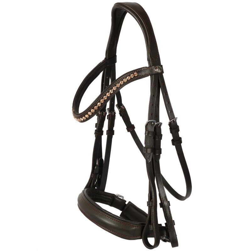 Hans Melzer Horse Equipment Hans Melzer Kandare Mechtersen braun/silber WB EXTRA (KB-Kaltblut)