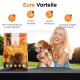 Balloony Dog Truthahn Superfood-Tüte für Hunde, mit einer Truthahn-Illustration und Vorteilen: Darmunterstützung, Immun-Komplex, leichte Verdauung, schmackhafter Geschmack.