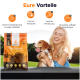 Balloony Dog Truthahn Superfood-Tüte für Hunde, mit einer Truthahn-Illustration und Vorteilen: Darmunterstützung, Immun-Komplex, leichte Verdauung, schmackhafter Geschmack.