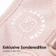 Rosa Haustiergeschirr mit einem Hello Kitty-Design, mit dem Text "LucyBalu X Hello Kitty" und "Exklusive Sonderedition."