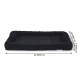 Panier pour animal en peluche rectangulaire noir avec bords surélevés et flèches montrant les dimensions 42.0000 cm, 24.0000 cm, 5.5000 cm.