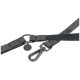 Graue Hundeleine mit einem Metallclip und einem runden Anhänger mit eingraviertem "TRIXIE", die strapazierfähigen Stoff und robustes Zubehör zeigt.