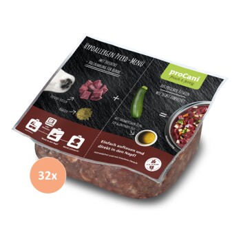 BARF Komplettmenü TK-Blockware Napffertig Hypoallergen Pferd 32x500 g