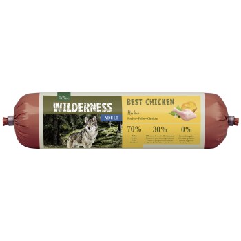 WILDERNESS Wurst Adult Best Chicken - Huhn mit Buchweizen und Kürbis 800 g
