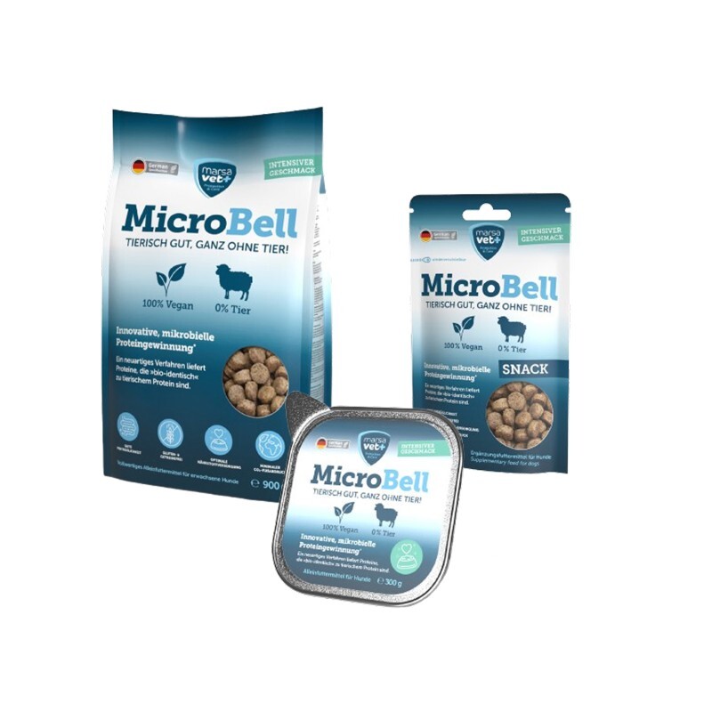 Marsavet MicroBell – veganes Hundefutter-Set mit mikrobiellem Protein