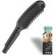 DogShower schwarze Haustier-Duschbürste mit weichen Borsten und Verpackung mit glücklichem Hund und Markennamen hansgrohe.