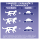 Graphique français « Quantités journalières recommandées » — Poids du chat vs Quantité : 4–6 kg = 55–80 g ; 6–8 kg = 80–105 g ; 8–10 kg = 105–130 g