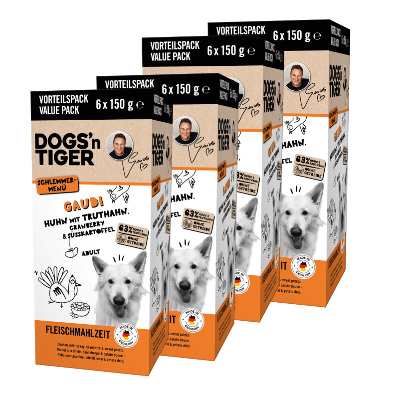 Dogs'n Tiger Gaudi Multibox Huhn & Truthahn 24x150 g