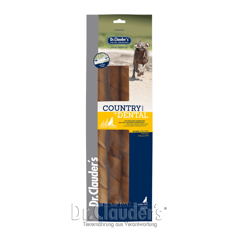 Dr. Clauder's Country Dental Snack Huhn - Large Breed - 3x 315g