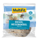 MultiFit Riesen-Meisenknödel Vogelfutterverpackung mit zwei Fettbällchen, mit Vögeln, die auf der Vorderseite illustriert sind, und Text in Deutsch und Französisch.