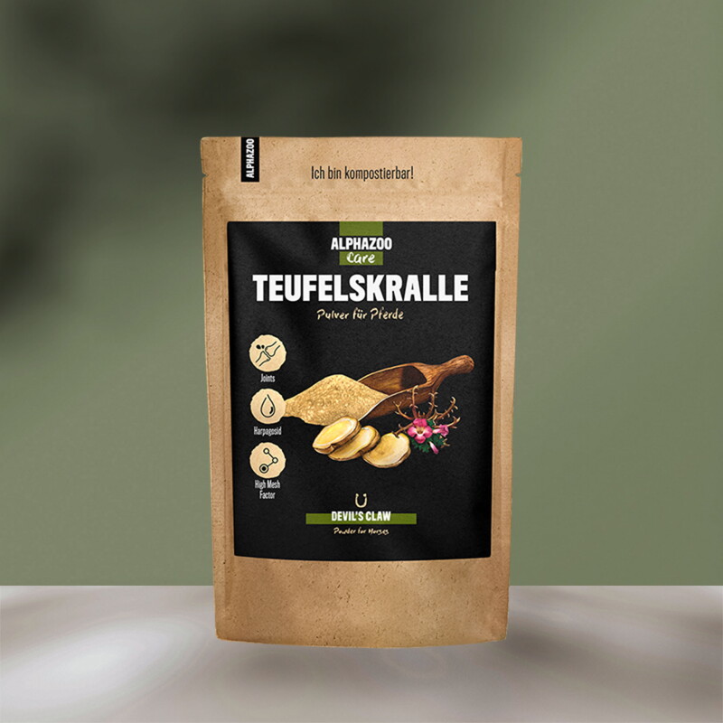ALPHAZOO Afrikanische Teufelskralle gemahlen für Hunde und Katzen 500 g