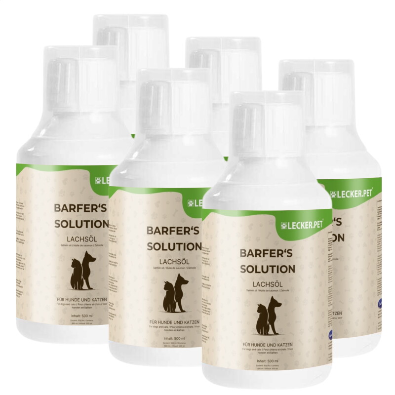 Lyra Pet Lecker.Pet Barfer's Solution 100 % Lachsöl für Hunde & Katzen 3 l