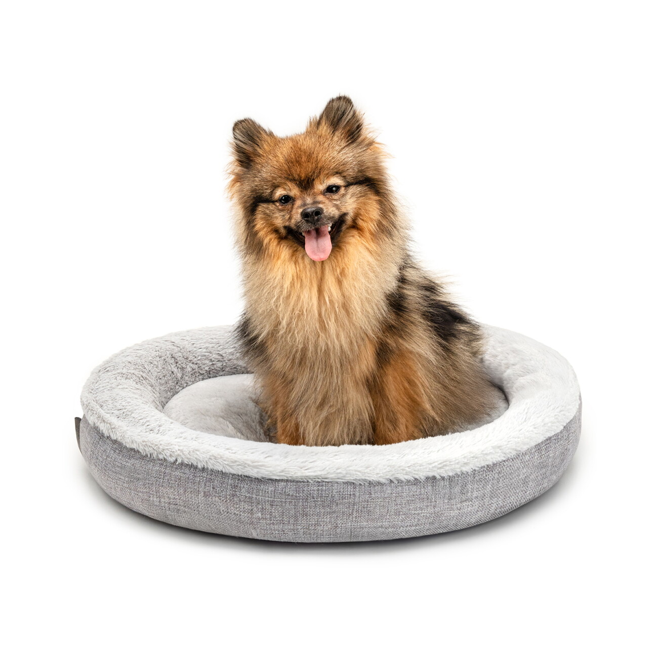 Lionto Rundes Hundebett grau S