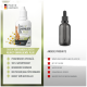 Flasche REAVET Ohrmilbenöl Plus für Haustiere, mit einer Katze auf dem Etikett, mit Text, der die natürlichen Zutaten und Qualitätsstandards hervorhebt.