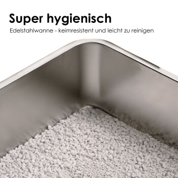 STEELOO Katzentoilette silber
