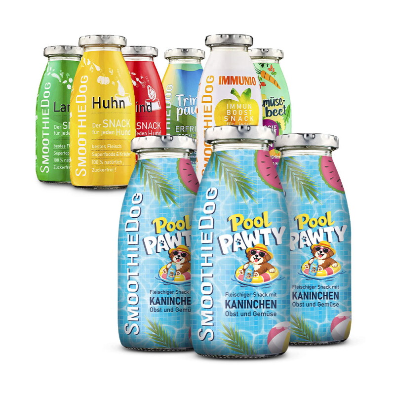 SmoothieDog Mix Paket 6x 250ml + Summer Edition 3x 250 ml