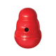 Red KONG dog toy with hole and embossed 'KONG' logo
