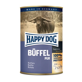 HAPPY DOG Pur Single Protein 12x400g Büffel pur