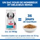 Sac de nourriture pour chien Hill's Science Plan Hypoallergénique, 14 kg, équivalent à 36 jours de nourriture, avec croquettes en bol.