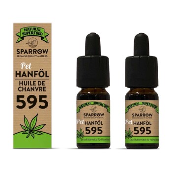 Pet huile de chanvre 595 avec CBD 2x10 ml