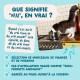 Chat sur une cuisinière inspectant une casserole à côté d'un texte en français : « QUE SIGNIFIE "VRAI", EN VRAI ? » et une liste de contrôle concernant la viande et le poisson réels.