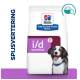 Hill's Prescription Diet i/d Sensitive hondenvoer zak met een blije hond op de voorkant, met de tekst 'SPIJSVERTERING' aan de linkerkant.