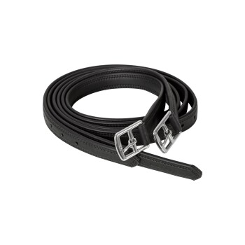 Schwarze Leder-Haustierleine, aufgerollt mit silbernen Schnallen, die ein elegantes Design für das Gassigehen mit Hunden zeigt.