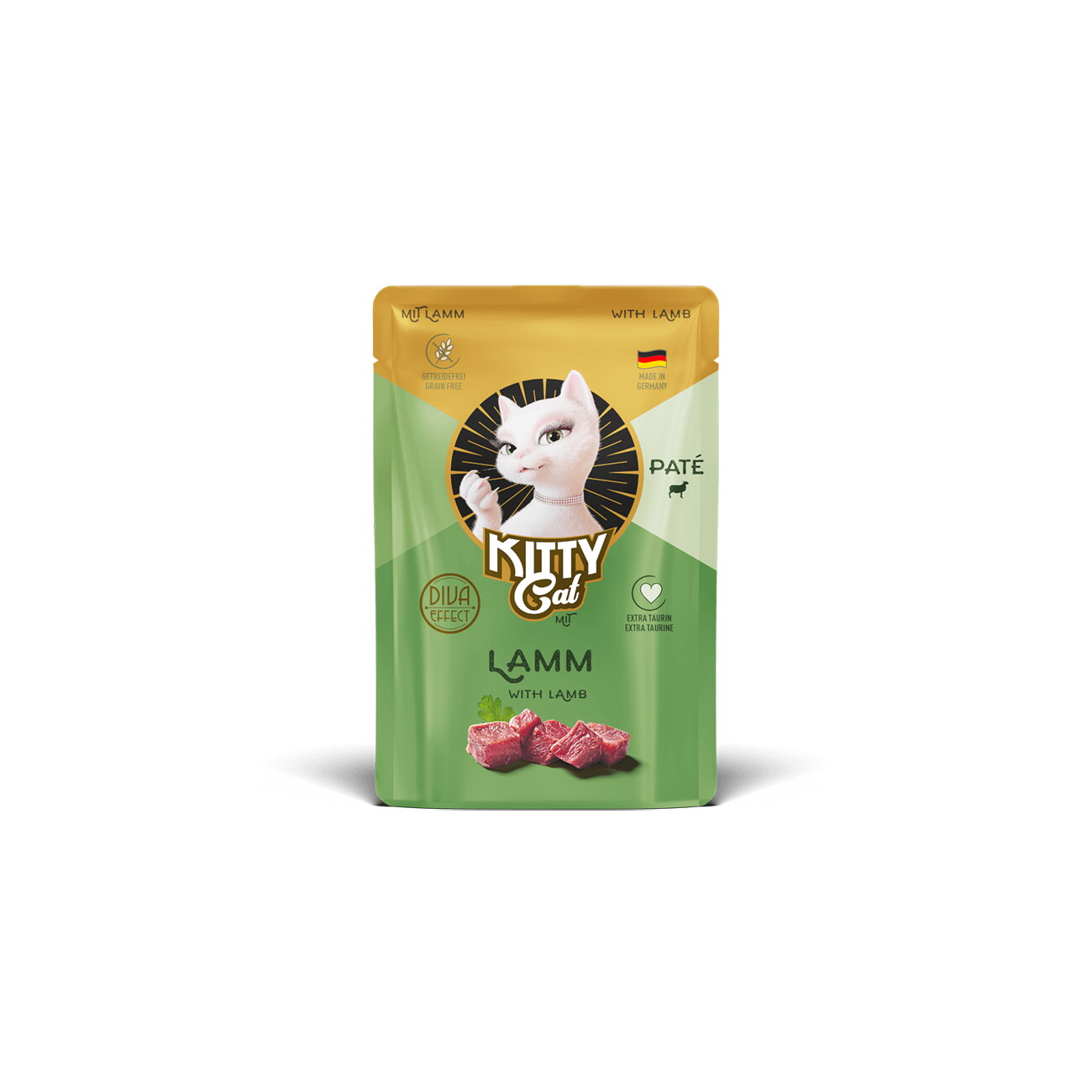 KittyCat Nassfutter Katze, Adult, Paté Lamm 6x85 g