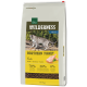 Real Nature Wilderness adult cat food bag, Northern Turkey flavor, spotted cat image, 70%/30%/0%, 7 kg