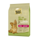 Sac de nourriture pour chiens étiqueté 'Select Gold XS Adult Sensitive' pour les chiens de moins de 4 kg, avec un Yorkshire Terrier et indiquant 'Avec Cheval & Tapioca.'