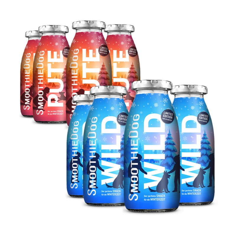 SmoothieDog Winter Wild 4x 250 ml + Winter Pute 4x 250 ml