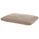 Beige pet bed with a soft, ribbed texture, rectangular shape, and plush cushioning, ideal for dogs or cats.