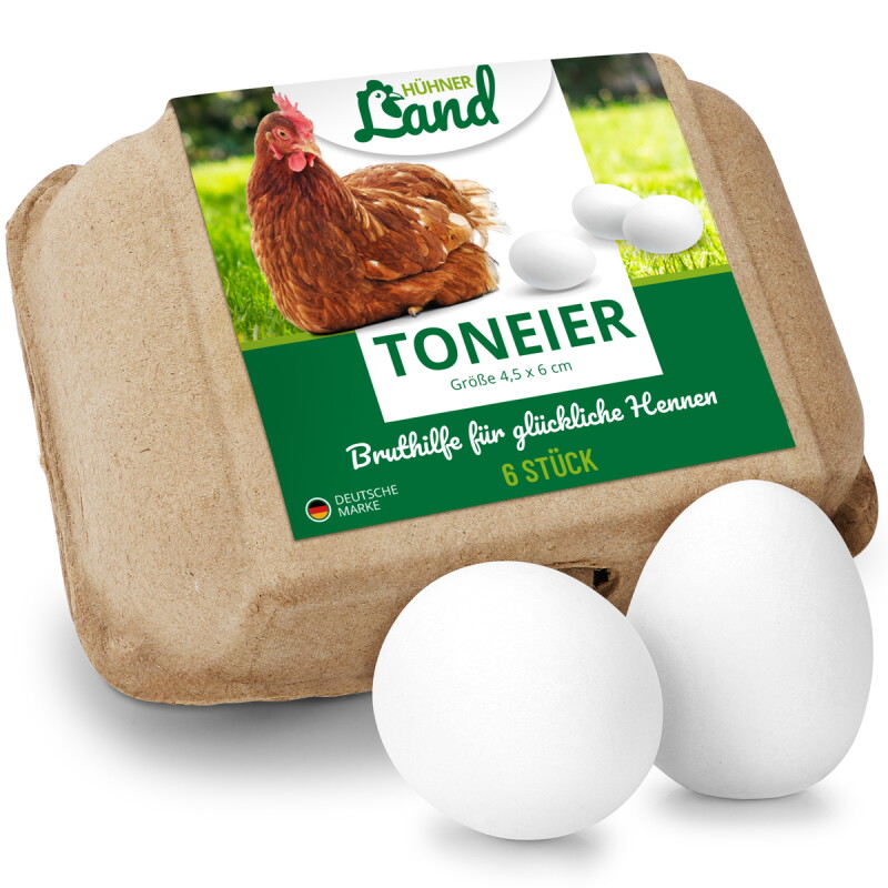 HÜHNER Land Toneier für Hühner & Geflügel 6 Stück