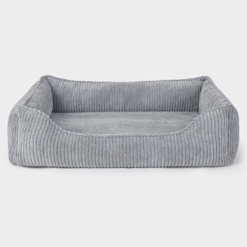 Hundebett ANTON Cord Grau L