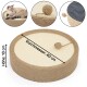 Katzenschrubbepad mit einem verspielten Ball, Maße: Höhe 10 cm, Durchmesser 40 cm, mit einem beige-braunen Design.
