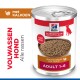 Hill's Science Plan blikvoer voor honden, Adult 1-6 loaf-pâté met kalkoen; etiket vermeldt 'VOLWASSEN HOND' en 'met KALKOEN'.