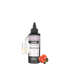Flasche Alphazoo Bye Bye Vloh Flohschutz Spot-on für Hunde und Katzen mit einer roten Blume daneben.