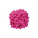 Leuchtend rosa, flauschiger Chenille-Pompon-Spielzeugball mit zotteligen Mikrofasersträhnen.