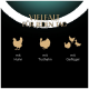 Silhouetten von Huhn, Truthahn und Geflügel mit dem Text: "VIELFALT FÜR JEDEN TAG," "mit Huhn," "mit Truthahn," "mit Geflügel."