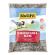 Ein 2,5 kg Sack MultiFit Sonnenblumenkerne mit einer Schwanzmeise und einem Rotkehlchen, beschriftet mit "SONNENBLUMEN-KERNE."