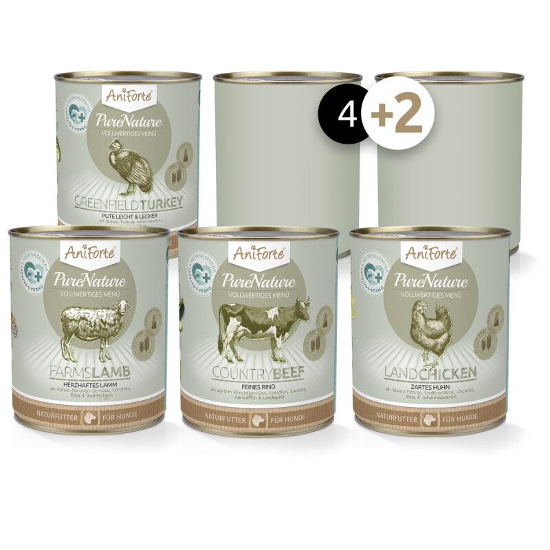 AniForte Nassfutter Mix 6 x 400 g 4,8 kg