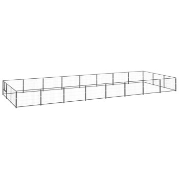Hundezwinger Stahl schwarz 8 m, 3 m, 70 cm