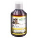 Flasche von Petbalance Support Haut- und Fellöl für Haustiere, mit einem Hund und einer Katze auf dem Etikett, mit mehrsprachigem Text zu Vorteilen und Anwendung.