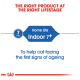 Image of a product label for cat food, featuring the text "Home Life Indoor 7+" and "To help cat facing the first signs of ageing."