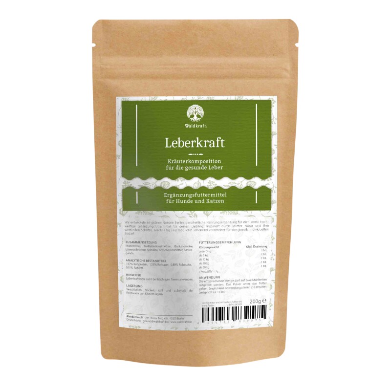 Waldkraft Leberkraft – Kräutermischung für Hund & Katze - 200g