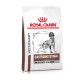 Royal Canin Veterinary Gastrointestinal Moderate Calorie Hundefutterbeutel mit einer Silhouette eines Hundes, der die Verdauungsgesundheit betont.